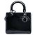 Lady Dior in vernice nero, misura Medium
