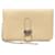 Porte-cartes Hermès Beige Clemence Dogon avec chaîne Cuir Veau façon poulain