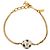 Bracciale charm a forma di pallone da calcio in resina e cristallo placcato oro CC Gold di Chanel D'oro - vista 2