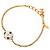 Bracciale charm a forma di pallone da calcio in resina e cristallo placcato oro CC Gold di Chanel D'oro - vista 3