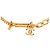 Bracciale charm a forma di pallone da calcio in resina e cristallo placcato oro CC Gold di Chanel D'oro - vista 5