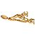 Bracciale charm a forma di pallone da calcio in resina e cristallo placcato oro CC Gold di Chanel D'oro - vista 6