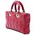 Dior Red Medium Lambskin Cannage Lady D Joy Rosso - vista 2