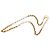 Collana a catena con perle finte placcata oro Chanel Gold D'oro