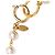 Collana a catena con perle finte placcata oro Chanel Gold D'oro - vista 3
