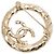 Spilla rotonda Chanel Gold CC placcata oro e strass D'oro - vista 2