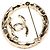 Spilla rotonda Chanel Gold CC placcata oro e strass D'oro - vista 3