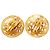 Orecchini Chanel Gold CC placcati oro Arabesque Clip On tondi D'oro - vista 2