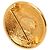 Spilla rotonda trapuntata Chanel Gold CC placcata oro D'oro - vista 3