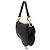 Borsa Saddle in pelle di vitello liscia nera Dior Nero - vista 2