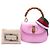 Borsa Gucci Pink Mini Calfskin Web 1947 Bamboo Top Handle Rosa - vista 7