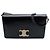 Céline Borsa a tracolla Celine Trapeze Strass Triomphe in pelle di vitello lucida nera Nero