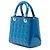 Lady Dior Cannage in vernice blu, misura Medium - vista 2