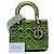 Dior Verde Piccola Satin Cannage My ABCDior Lady Dior - vista 7