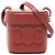 Céline Celine Borsa Cuir Triomphe Box in pelle di vitello rossa Small Rosso