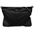 Borsa a tracolla Prada Black Vitello Daino Trimmed Tessuto Zip Top Nero