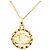 Collana con pendente rotondo Chanel Gold CC placcato oro e strass D'oro - vista 2