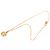 Collana con pendente rotondo Chanel Gold CC placcato oro e strass D'oro - vista 5