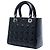 Dior Lady Dior Cannage nero medio in vernice - vista 2