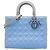 Lady Dior aus zweifarbigem blauem Lammleder groß