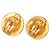 Orecchini Chanel Gold CC Gold Plated Arabesque Round Clip On D'oro - vista 2