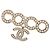 Chanel Gold CC Gold Plated Faux Pearl Coco Dangle Brooch Golden