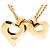 Collana con pendente Chanel Gold CC placcato oro Double Heart D'oro - vista 2