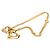 Collana con pendente Chanel Gold CC placcato oro Double Heart D'oro - vista 4