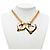 Collana con pendente Chanel Gold CC placcato oro Double Heart D'oro - vista 6