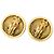 Orecchini Chanel Gold CC placcati oro tondi con clip D'oro - vista 2