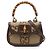 Borsa Gucci Beige Small Jumbo GG Canvas Bamboo 1947