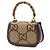 Borsa Gucci Beige Small Jumbo GG Canvas Bamboo 1947 - vista 2