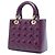 Lady Dior Cannage in vernice viola, misura Medium Porpora - vista 2