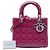Lady Dior Cannage in vernice rosa, misura Medium - vista 6
