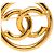 Spilla rotonda Chanel Gold CC placcata oro D'oro - vista 4