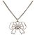Collana con pendente Chanel Silver CC Brass Strass Bow Argento - vista 2
