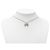Collana con pendente Chanel Silver CC Brass Strass Bow Argento - vista 6