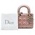 Lady Dior Mini in raso rosa con cristalli Swarovski Cannage - vista 6
