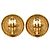Orecchini Chanel Gold CC placcati oro tondi con clip D'oro - vista 2
