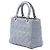 Dior Lady Dior aus metallischem Lammleder Cannage in Grau Medium Braun - Ansicht 2