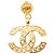 Collana con pendente a sfera filigrana CC placcato oro Chanel Gold D'oro - vista 2