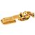Collana con pendente a sfera filigrana CC placcato oro Chanel Gold D'oro - vista 4