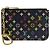 Louis Vuitton Monogram Multicolor Pochette Clé Noir Nero