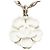 Collana Chanel Coco Mark Motif Camelia Argento Bianco - vista 3