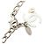 Collana Chanel Coco Mark Motif Camelia Argento Bianco - vista 5