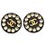 Timeless Orecchini a clip rotondi Vintage Chanel Coco Mark Nero D'oro - vista 2