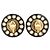 Timeless Orecchini a clip rotondi Vintage Chanel Coco Mark Nero D'oro - vista 3