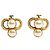 Chanel circa 1983 Orecchini Clip CC in Metallo Dorato Trefoil D'oro