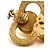 Chanel circa 1983 Orecchini Clip CC in Metallo Dorato Trefoil D'oro - vista 4