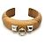Hermès Bracciale rigido in legno Hermes Collier de Chien Marrone